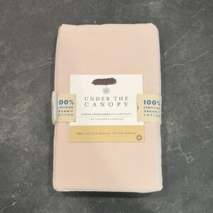 NWT Under the Canopy Blush Pink Organic Cotton Standard Pillowcases